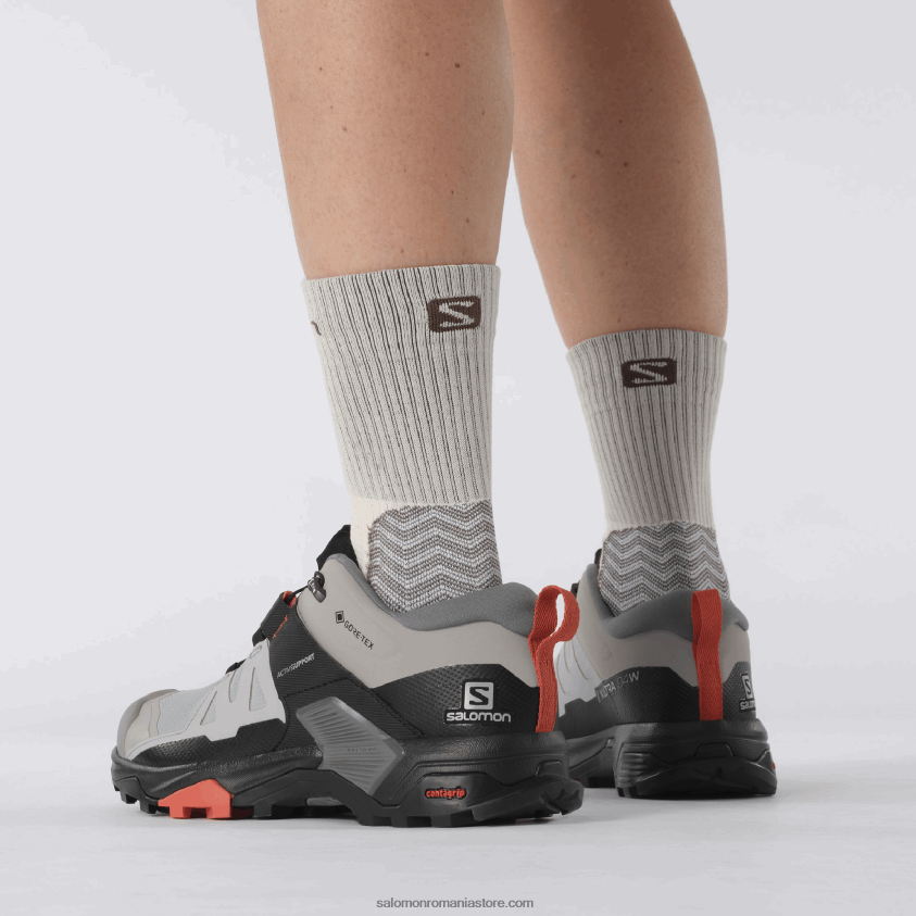 Salomon aliaj/nuanta linistita/Siena arsa pantofi de drumeție damă - x ultra 4 wide gore-tex 6D8X2J739