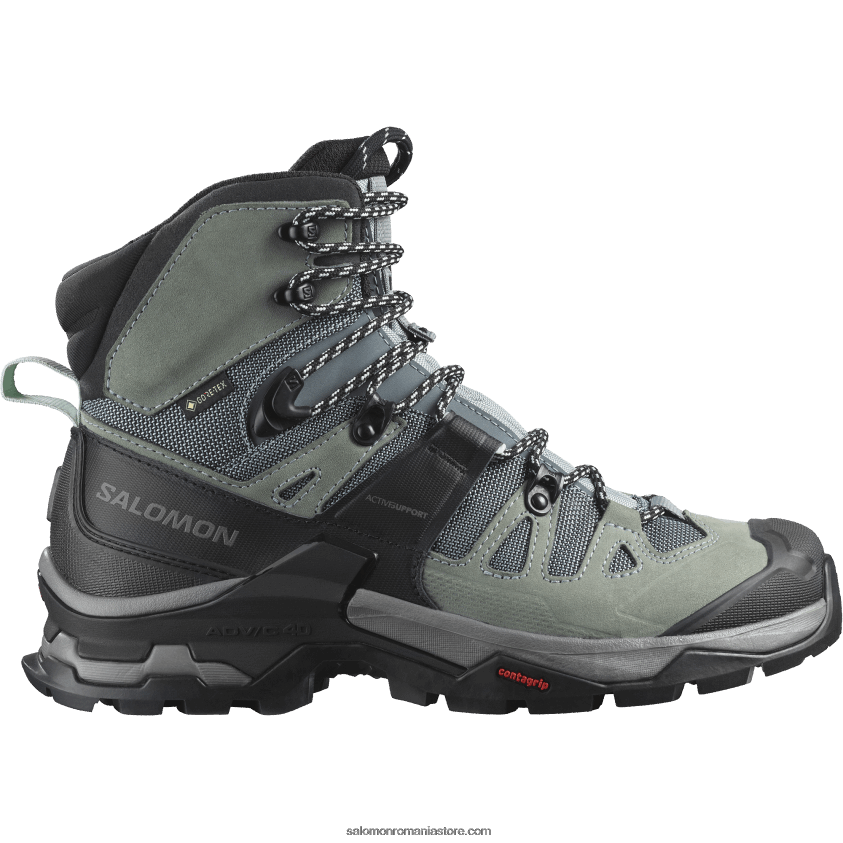 Salomon ardezie/trooper/opal blue ghete de drumeție din piele de damă - quest 4 gore-tex 6D8X2J1129