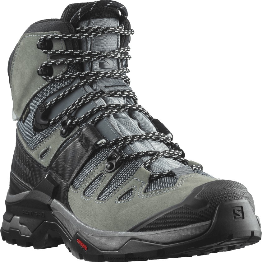 Salomon ardezie/trooper/opal blue ghete de drumeție din piele de damă - quest 4 gore-tex 6D8X2J1129