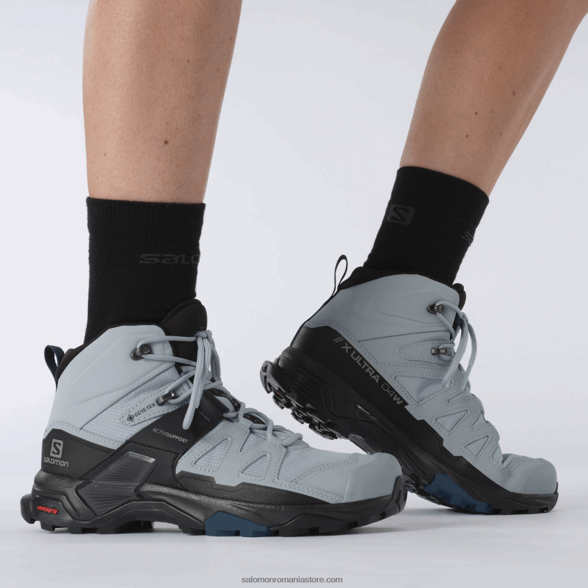 Salomon cariera/negru/albastru legion cizme de drumetie dama - x ultra 4 mid wide gore-tex 6D8X2J1141