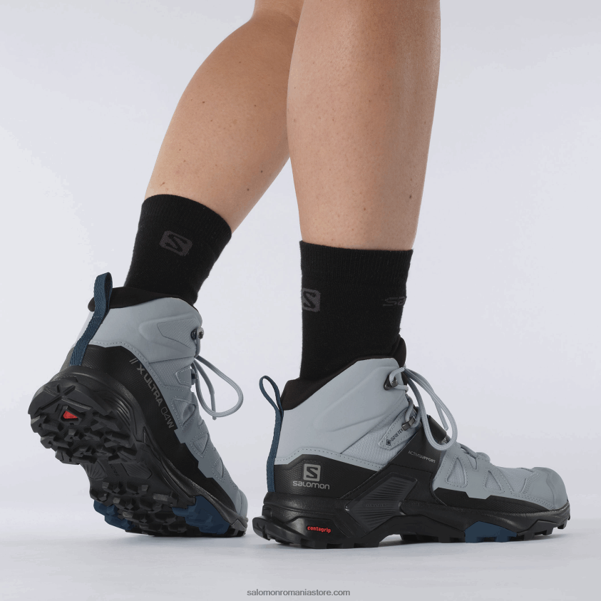 Salomon cariera/negru/albastru legion cizme de drumetie dama - x ultra 4 mid wide gore-tex 6D8X2J1141