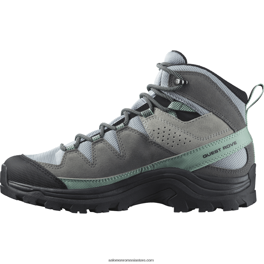 Salomon cariera/umbra linistita/negru cizme de drumetie dama din piele - quest rove gore-tex 6D8X2J1143