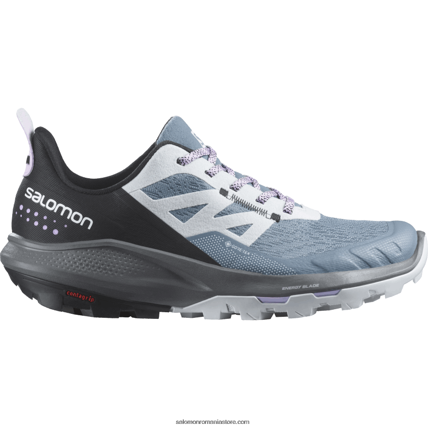 Salomon china blue/arctic gheață/orhidee floare pantofi de drumeție damă - outpulse gore-tex 6D8X2J1124