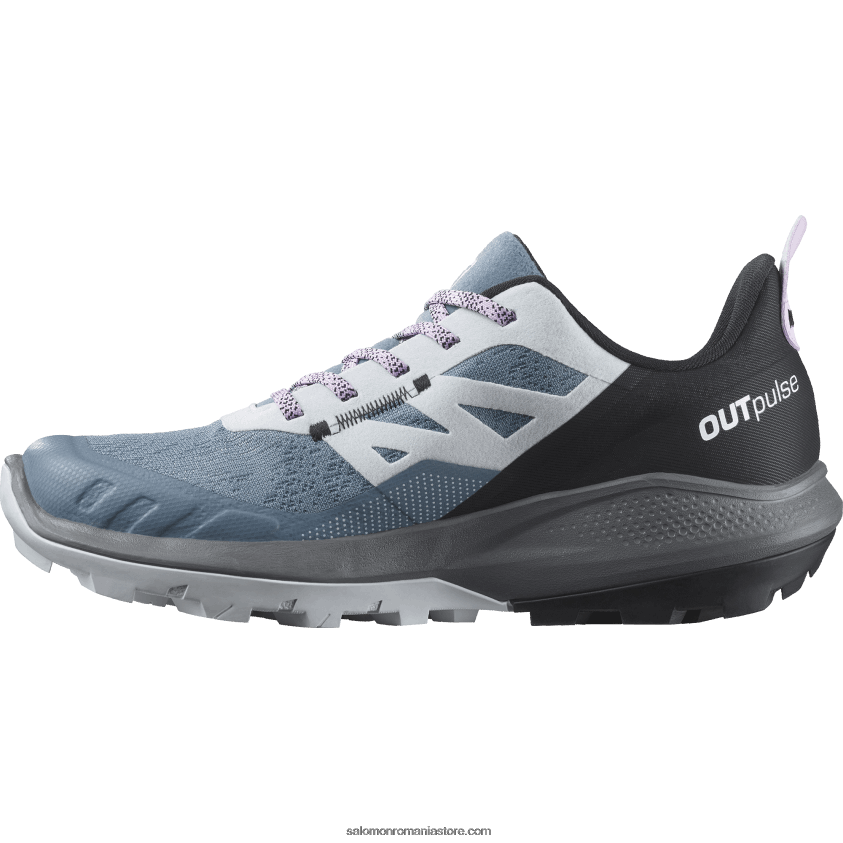 Salomon china blue/arctic gheață/orhidee floare pantofi de drumeție damă - outpulse gore-tex 6D8X2J1124