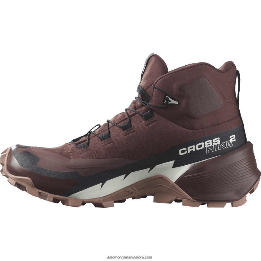 Salomon ciocolată amară/mousse mocha/gheață de vanilie cizme de drumetie dama - cross hike 2 mid gore-tex 6D8X2J738