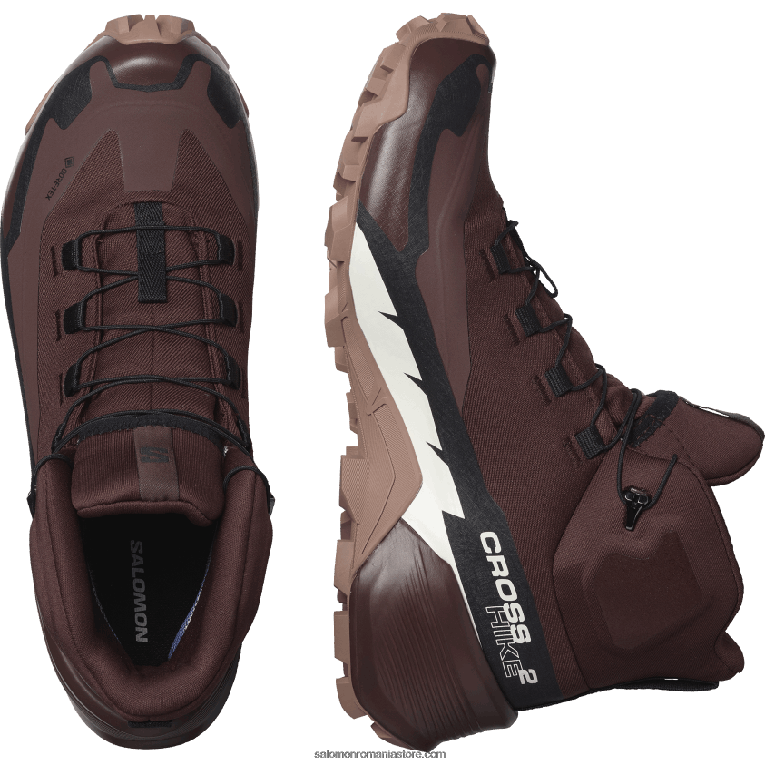 Salomon ciocolată amară/mousse mocha/gheață de vanilie cizme de drumetie dama - cross hike 2 mid gore-tex 6D8X2J738
