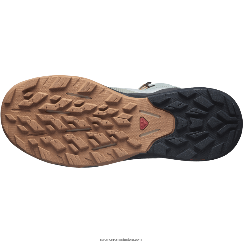 Salomon fier forjat/abanos/portocaliu aprins cizme de drumetie dama - outpulse mid gore-tex 6D8X2J1115