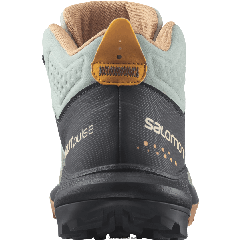 Salomon fier forjat/abanos/portocaliu aprins cizme de drumetie dama - outpulse mid gore-tex 6D8X2J1115
