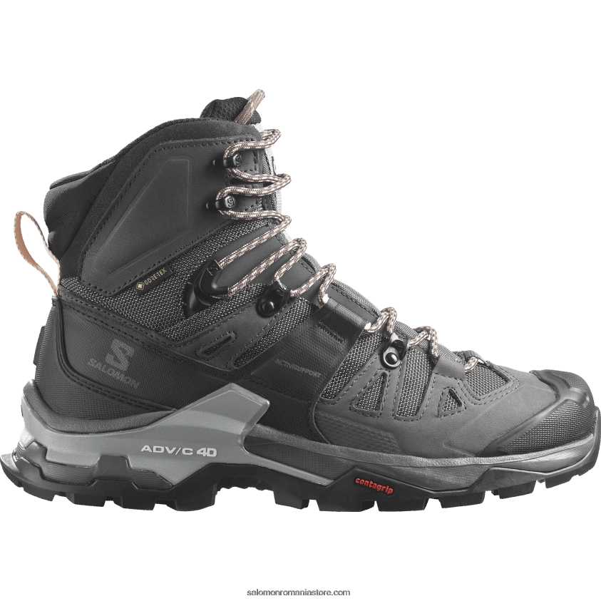 Salomon magnet/negru/sarut de soare ghete de drumeție din piele de damă - quest 4 gore-tex 6D8X2J1128