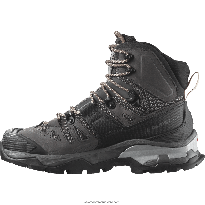 Salomon magnet/negru/sarut de soare ghete de drumeție din piele de damă - quest 4 gore-tex 6D8X2J1128