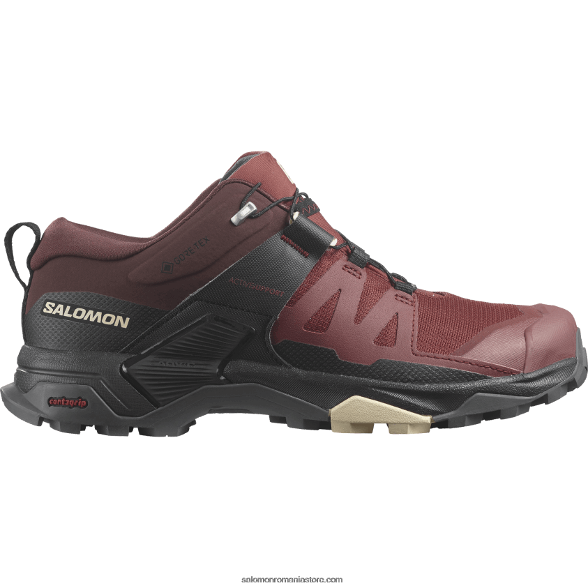 Salomon maro nebun/negru/nisip albit pantofi de drumeție damă - x ultra 4 gore-tex 6D8X2J1140