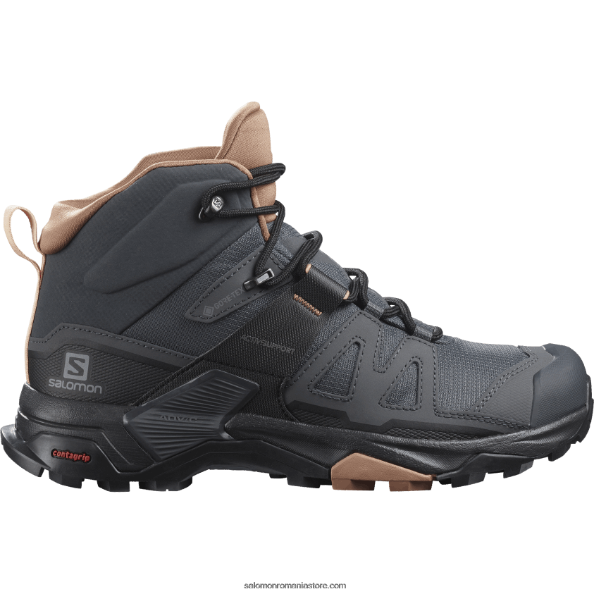 Salomon mousse de abanos/mocha/crema de migdale cizme de drumetie dama - x ultra 4 mid gore-tex 6D8X2J1133