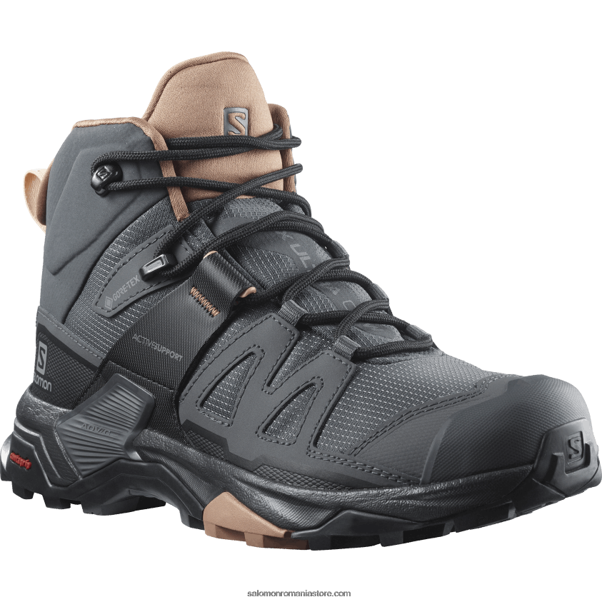 Salomon mousse de abanos/mocha/crema de migdale cizme de drumetie dama - x ultra 4 mid gore-tex 6D8X2J1133