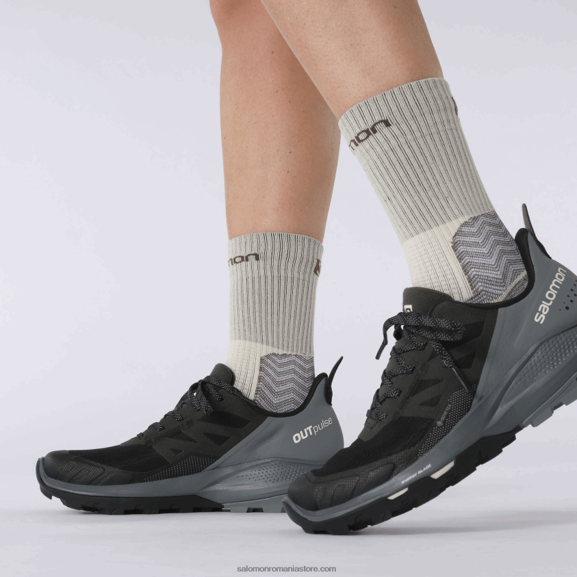Salomon negru/ vreme furtunoasă/ gheață de vanilie pantofi de drumeție damă - outpulse gore-tex 6D8X2J1123
