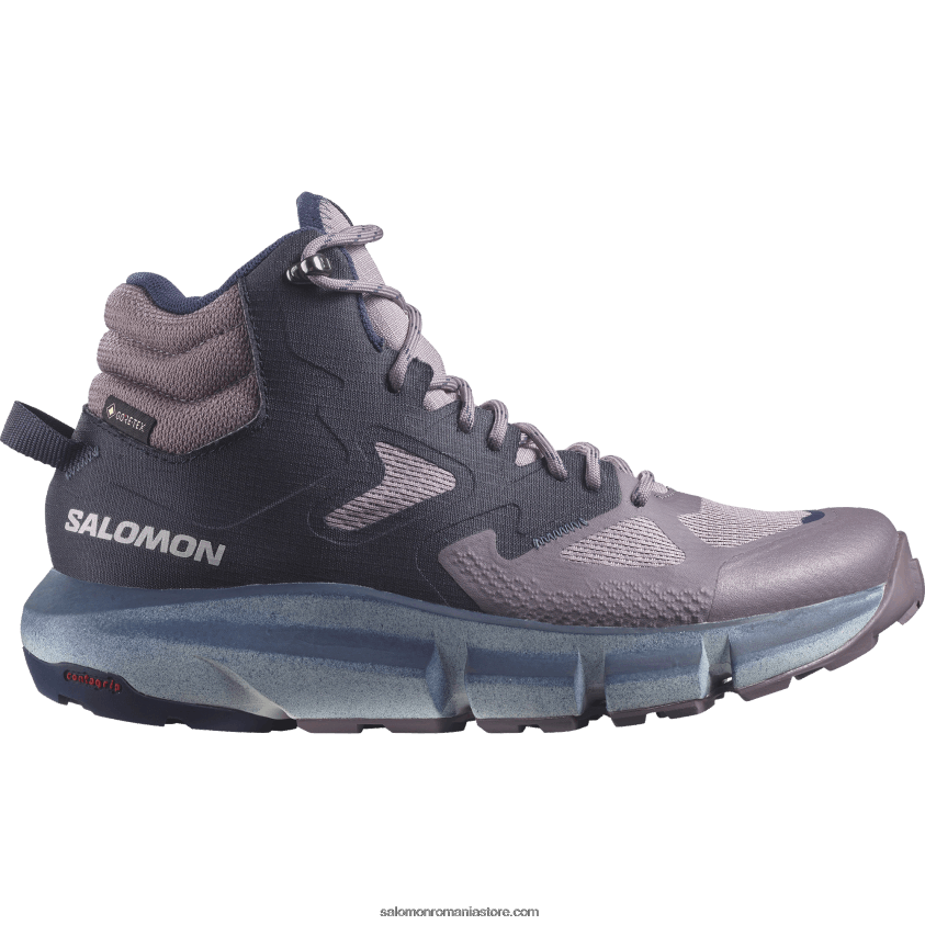 Salomon prepeliță/cer de noapte/aura astrală cizme de drumeție damă - predict hike mid gore-tex 6D8X2J1131
