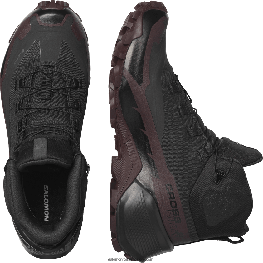 Salomon prune negre/ciocolata cizme de drumetie dama - cross hike 2 mid gore-tex 6D8X2J735