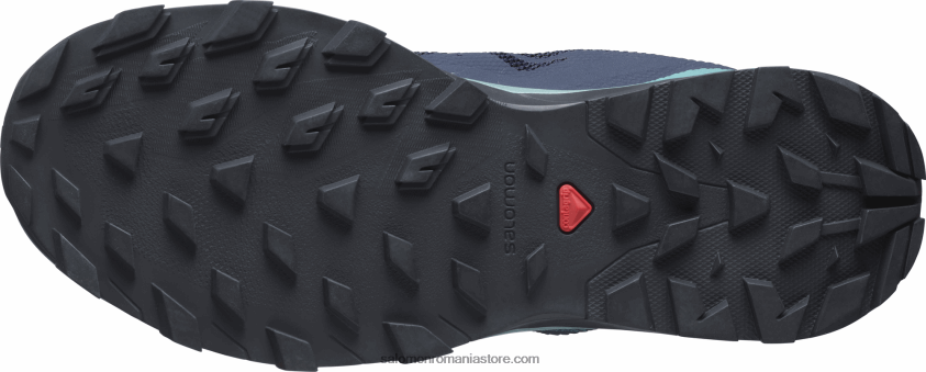 Salomon spalier/sacou bleumarin/guacamole pantofi de drumeție damă - outline gore-tex 6D8X2J1147