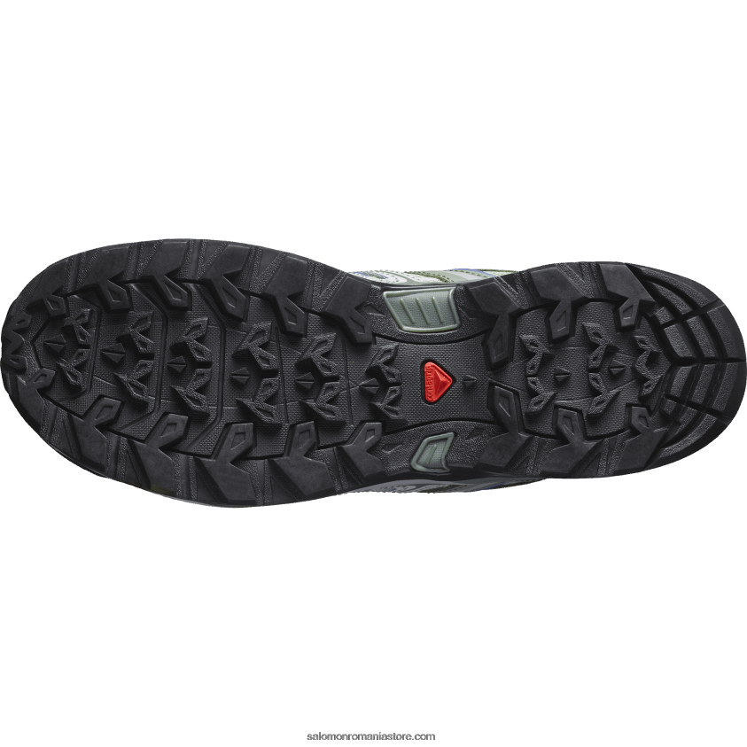 Salomon verde ulei/gri castor/albastru amparo pantofi de drumeție damă - x ultra pioneer aero 6D8X2J1121