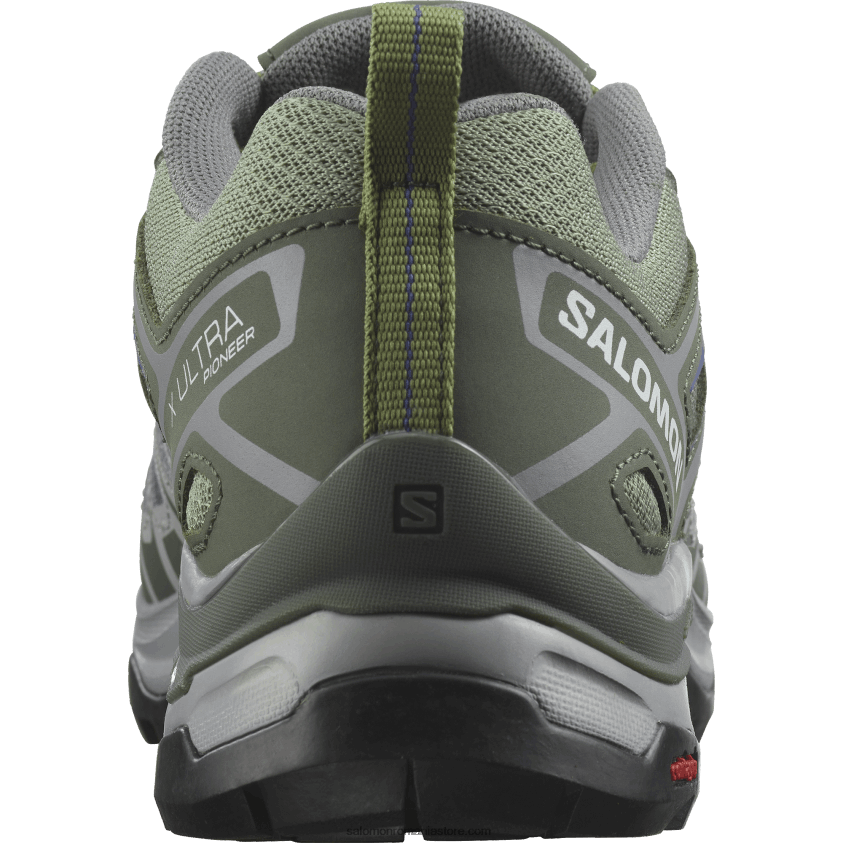 Salomon verde ulei/gri castor/albastru amparo pantofi de drumeție damă - x ultra pioneer aero 6D8X2J1121