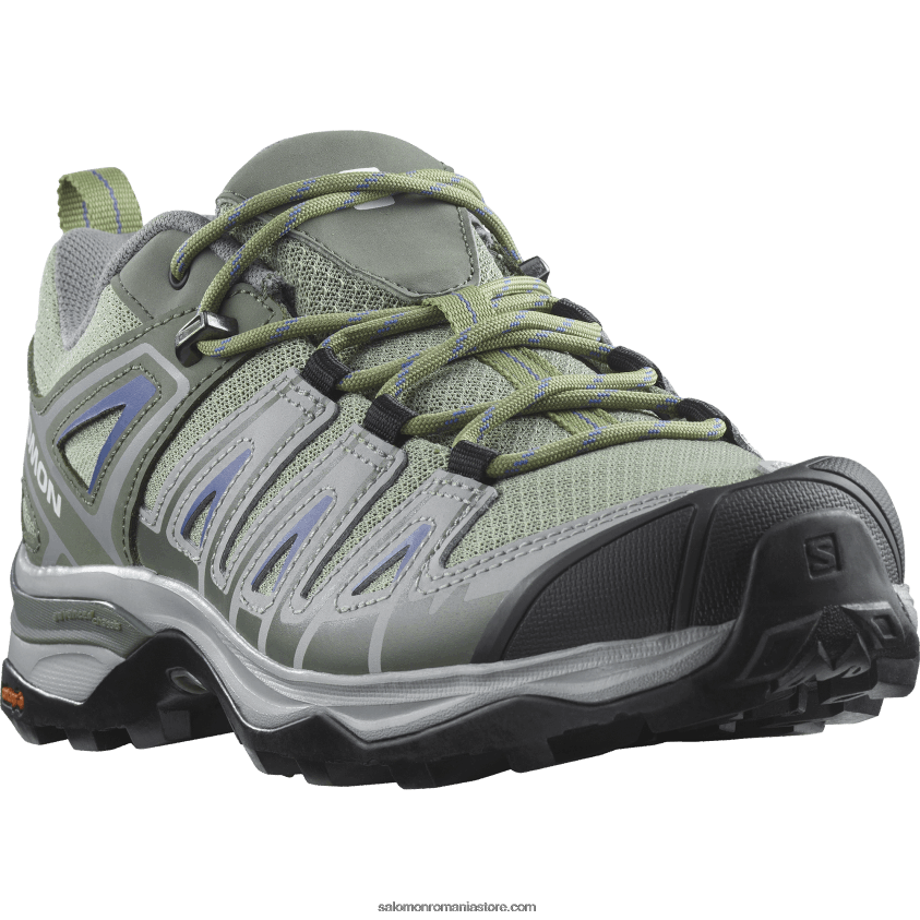 Salomon verde ulei/gri castor/albastru amparo pantofi de drumeție damă - x ultra pioneer aero 6D8X2J1121