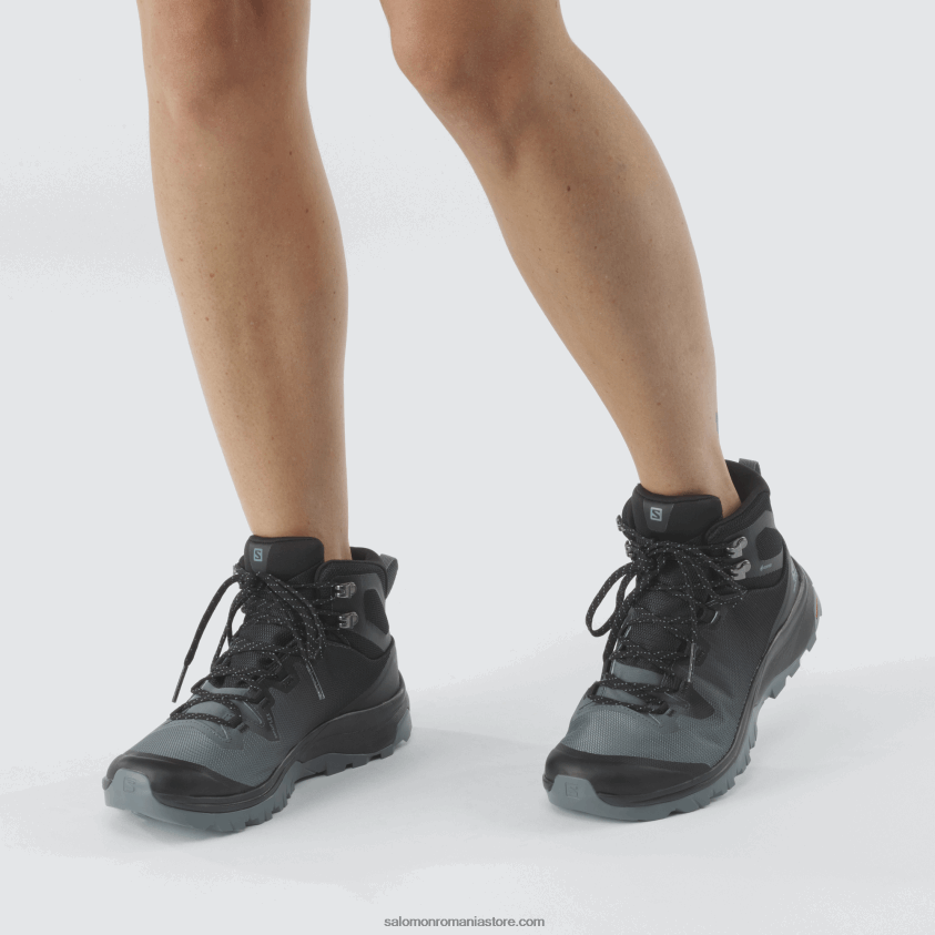 Salomon vreme furtunoasă/negru/trooper cizme de drumeție damă - vaya mid gore-tex 6D8X2J1283