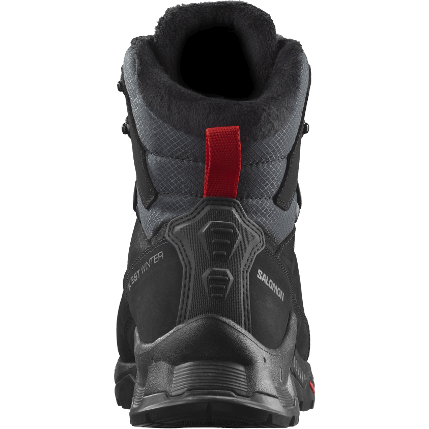 Salomon negru/goji berry/monument cizme de iarna dama - quest winter thinsulate clima waterproof 6D8X2J785