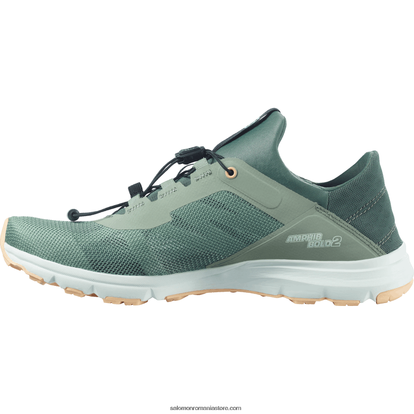 Salomon mediu verde/verde balsam/cremă de migdale sandale dama - amphib bold 2 6D8X2J791
