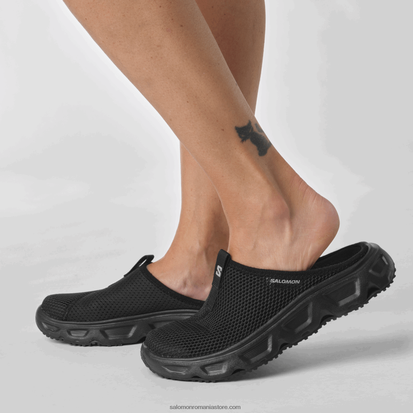 Salomon negru/aliaj pantofi de recuperare dama - reelax slide 6.0 6D8X2J1549