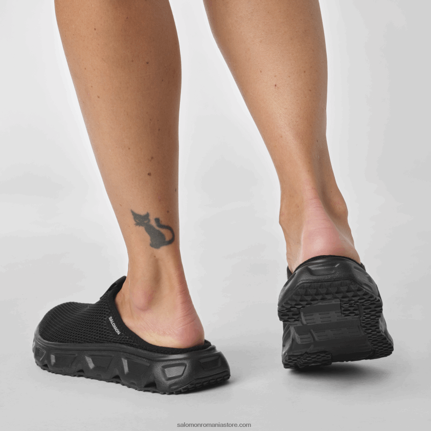 Salomon negru/aliaj pantofi de recuperare dama - reelax slide 6.0 6D8X2J1549