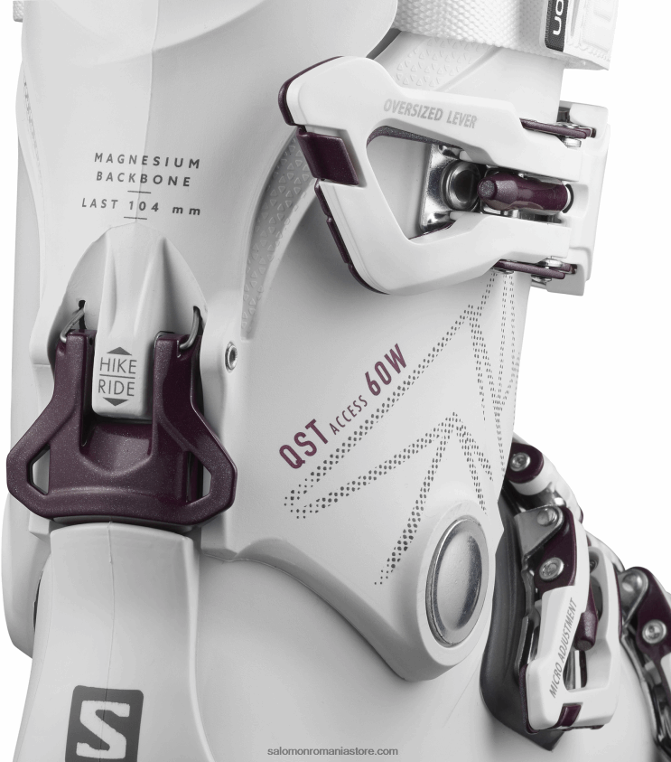 Salomon alb/antracit translucid/burgundy cizme all-mountain dama - qst access 60 6D8X2J1041