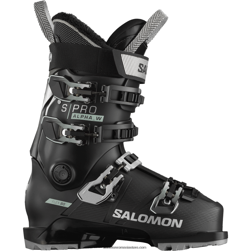 Salomon muschi negru/alb/argintiu cizme de pe pista dama - s/pro alpha 80 6D8X2J1038