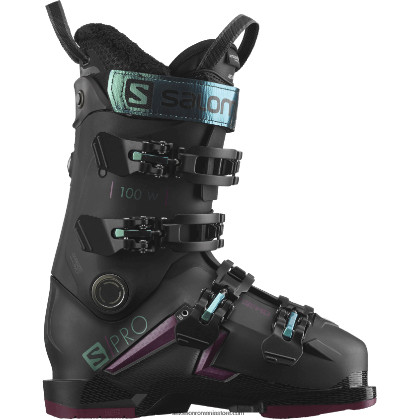 Salomon negru/burgandy/verde shift cizme de pe pista dama - s/pro mv 100 6D8X2J1030