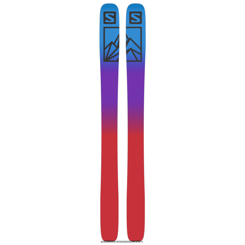 Salomon albastru iluzie/roșu/albastru de proces schiuri all-mountain pentru femei - qst blank 6D8X2J1000