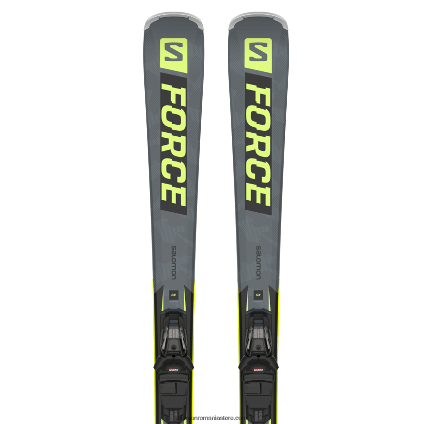 Salomon castelrock/pastel neon lime 1/negru pachet schi pe pistă pentru femei - s/force sx (și m10) 6D8X2J1019