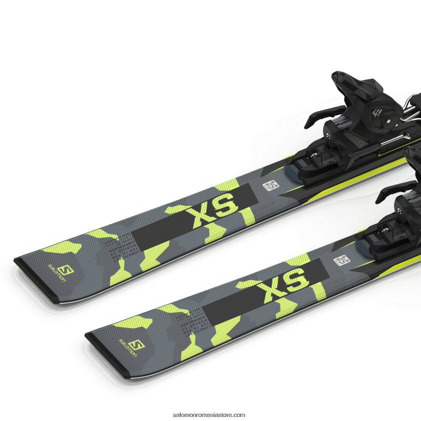 Salomon castelrock/pastel neon lime 1/negru pachet schi pe pistă pentru femei - s/force sx (și m10) 6D8X2J1019