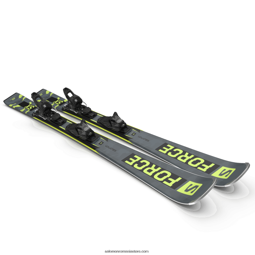Salomon castelrock/pastel neon lime 1/negru pachet schi pe pistă pentru femei - s/force sx (și m10) 6D8X2J1019