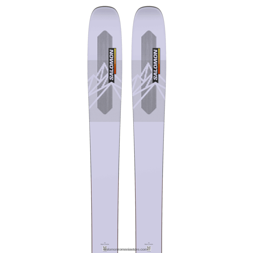 Salomon ceață de seară/verde acid/ flacără schiuri all-mountain pentru femei - qst 106 6D8X2J1001