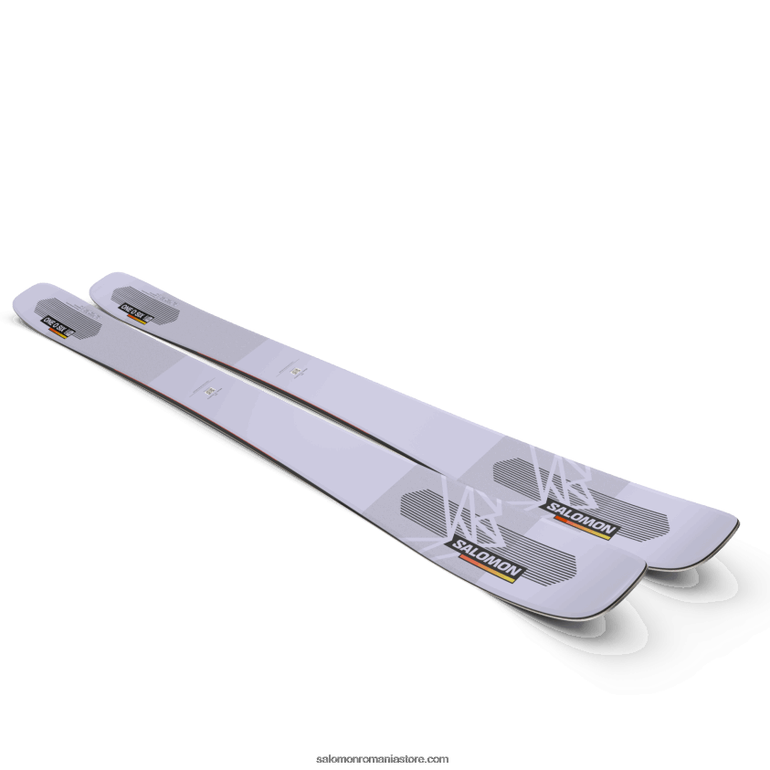 Salomon ceață de seară/verde acid/ flacără schiuri all-mountain pentru femei - qst 106 6D8X2J1001