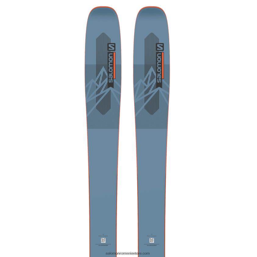 Salomon copen albastru/flama/negru schiuri all-mountain pentru femei - qst 98 6D8X2J1014