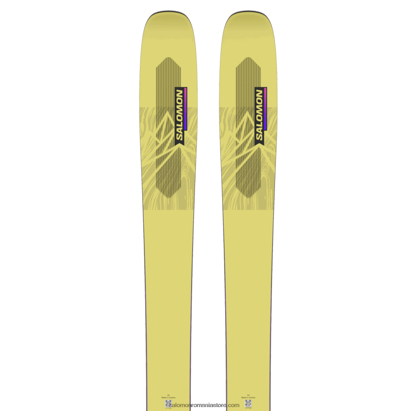 Salomon galben par/roz neon schiuri all-mountain pentru femei - qst stella 106 6D8X2J1012