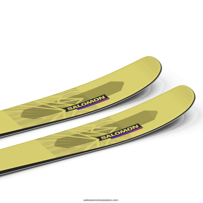 Salomon galben par/roz neon schiuri all-mountain pentru femei - qst stella 106 6D8X2J1012
