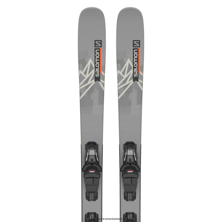 Salomon gri furtună/negru/ flacără pachet schi freestyle pentru femei - qst spark (și m10) 6D8X2J1018