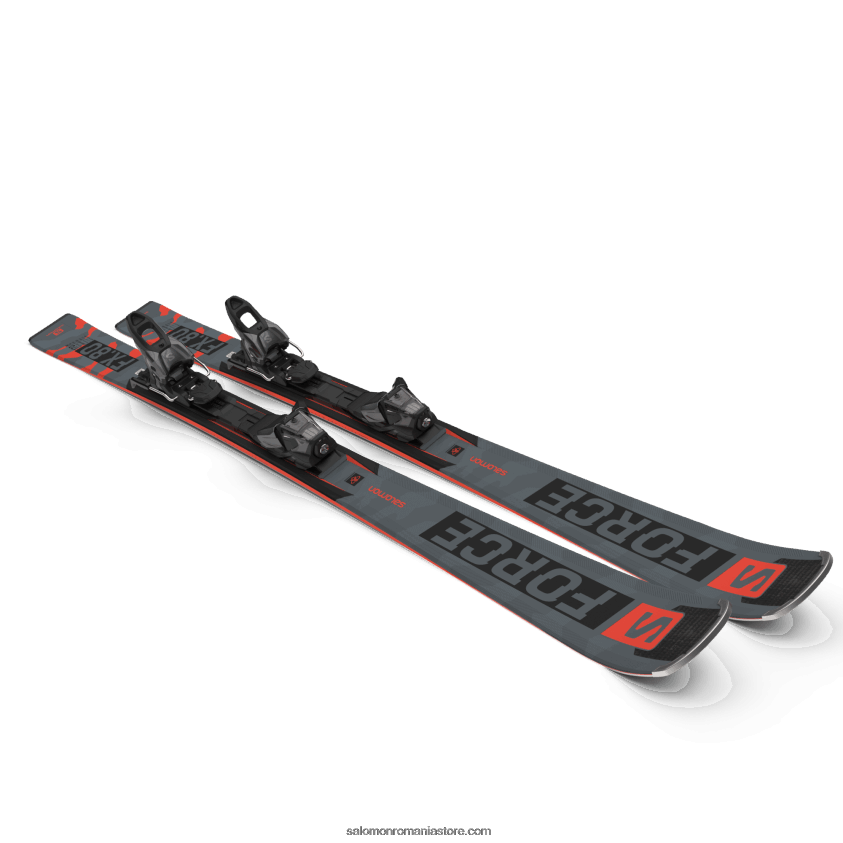 Salomon negru/coral neon/castelrock Pachet schi pe pistă pentru femei - s/force fx.80 (și m11) 6D8X2J1025