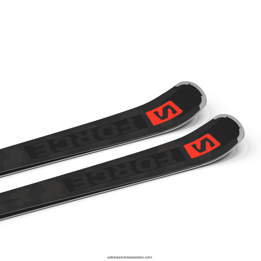 Salomon negru/coral neon/castelrock pachet schi pe pistă femei - s/force ti.80 (și z12) 6D8X2J1023