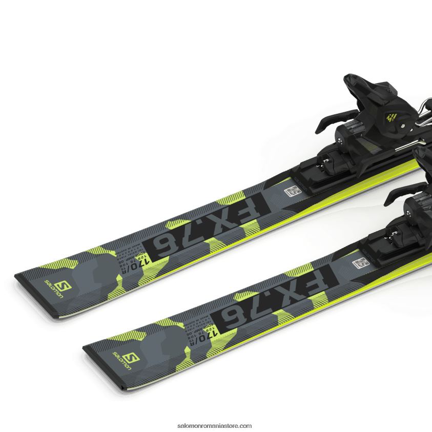 Salomon negru/pastel neon lime 1/castelrock Pachet schi pe pistă pentru femei - s/force fx.76 (și m11) 6D8X2J1015