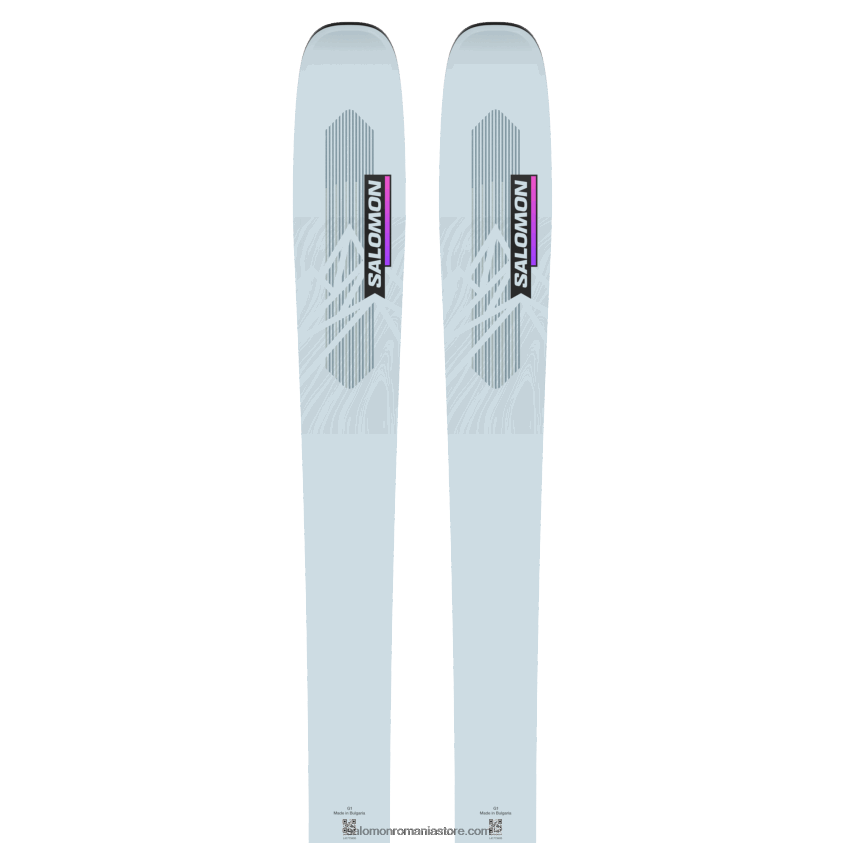 Salomon zori gri/roz neon/negru schiuri all-mountain pentru femei - qst lux 92 6D8X2J1016