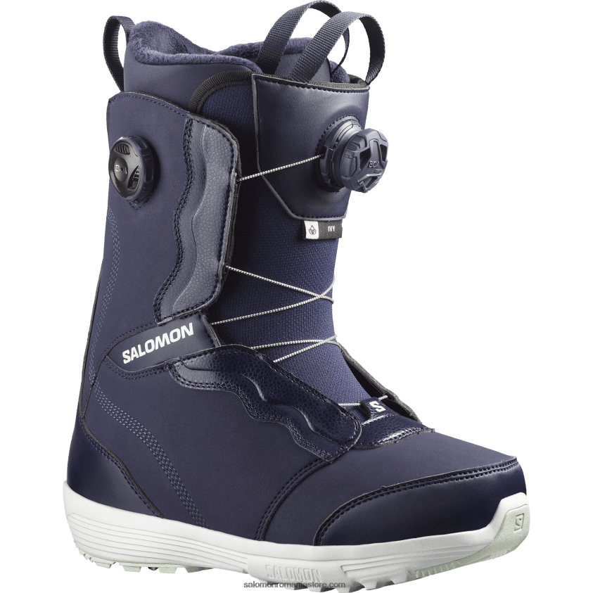 Salomon albastru de seară/alb/nunt de mentă cizme snowboard dama - ivy boa sj boa 6D8X2J1314