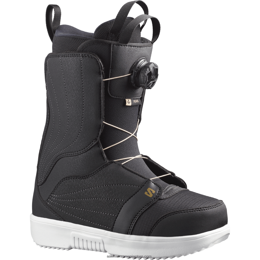 Salomon negru/alb/auriu cizme snowboard dama - boa perla 6D8X2J1319