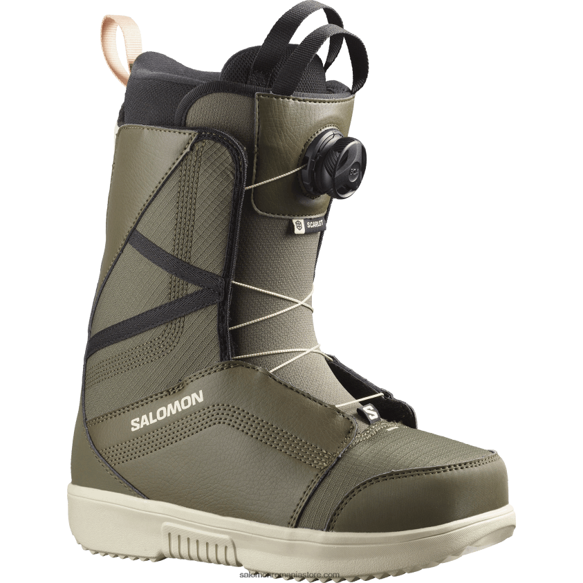 Salomon verde armată-x/zi ploioasă/negru cizme snowboard dama - boa stacojie 6D8X2J1315