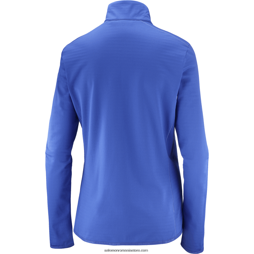 Salomon albastru nautic jachetă de damă cu fermoar complet cu strat intermediar - esențială caldă la lumină 6D8X2J866